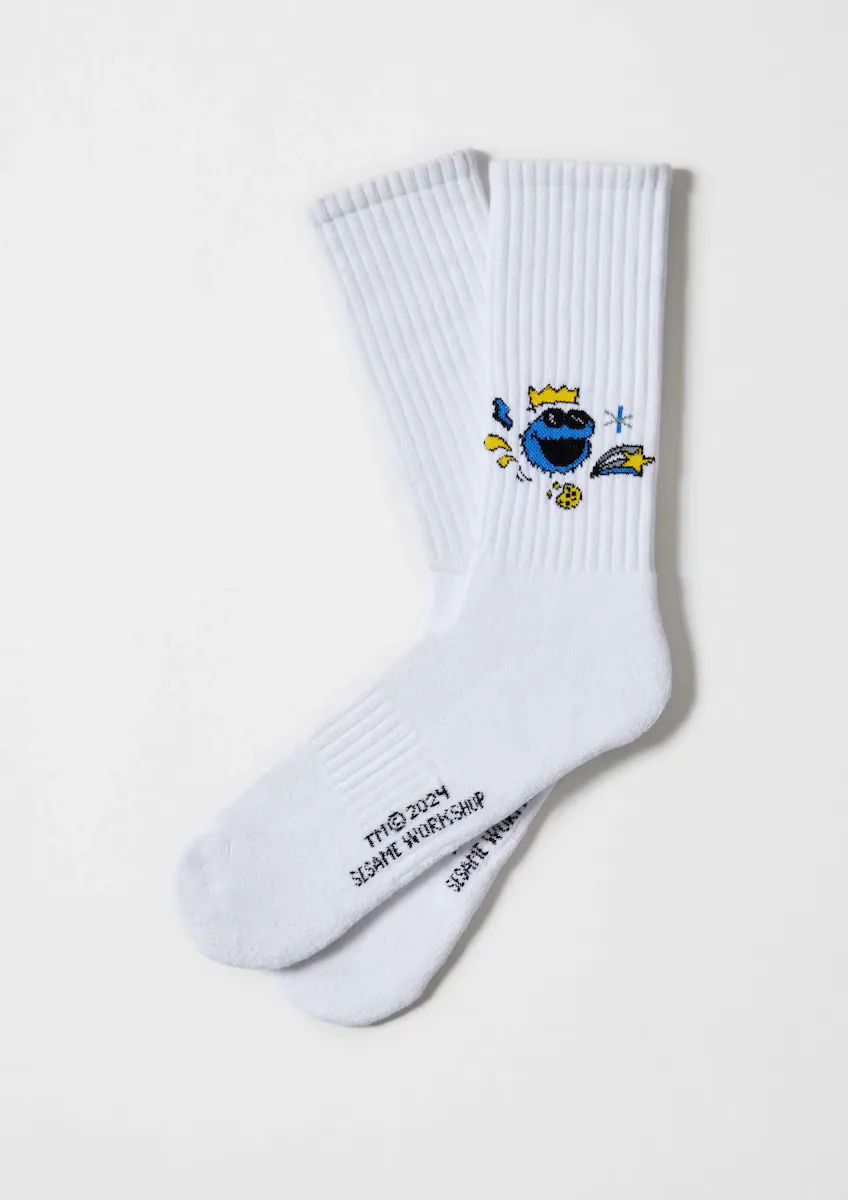 Унисекс высокие носки из органического хлопка для спорта с изображением улицы Сезам в белом цвете Besocks, белый
Унисекс высокие носки из органического хлопка для спорта с изображением улицы Сезам в белом цвете Besocks, белый