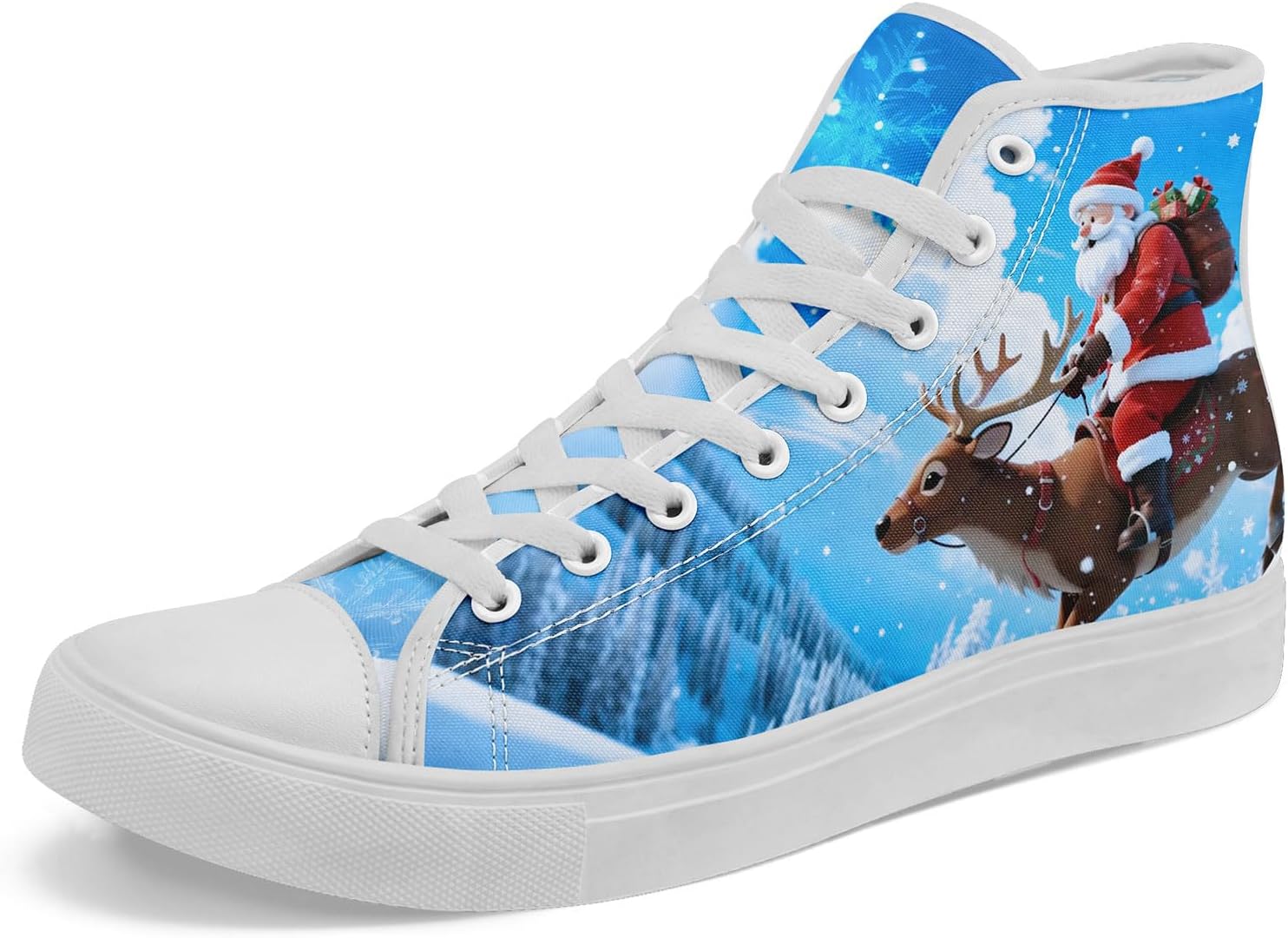 Кеды на высокой подошве AWSOLE для мужчин и женщин с рождественским дизайном Санта-Клауса и снегом, удобные повседневные шнуровки, белый/красный/синий/коричневый
Кеды на высокой подошве AWSOLE для мужчин и женщин с рождественским дизайном Санта-Клауса и снегом, удобные повседневные шнуровки, белый/красный/синий/коричневый