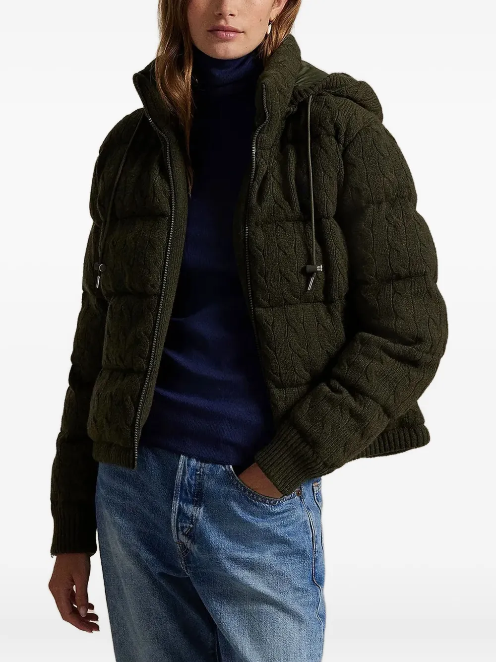 Куртка с капюшоном и вязаным узором "косы" Polo Ralph Lauren, зеленый
Куртка с капюшоном и вязаным узором "косы" Polo Ralph Lauren, зеленый