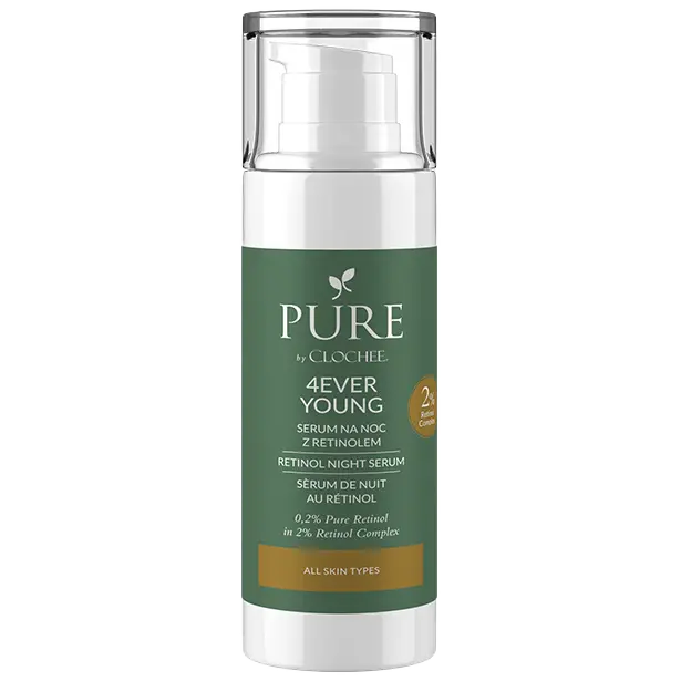 Pure By Clochee 4Ever Young сыворотка для лица с ретинолом на ночь, 30 мл
Pure By Clochee 4Ever Young сыворотка для лица с ретинолом на ночь, 30 мл