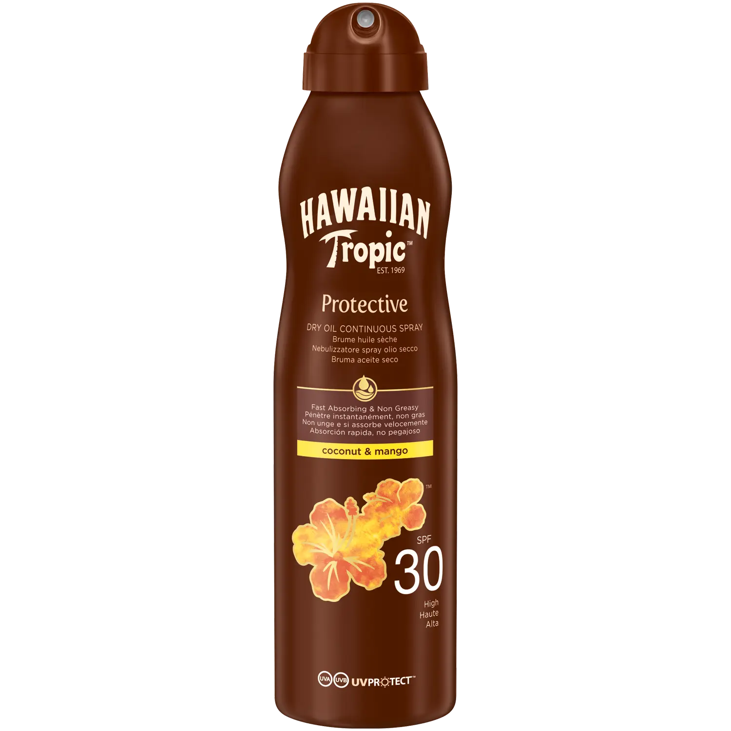 Hawaiian Tropic Protective масло-спрей для загара SPF30, 180 мл
Hawaiian Tropic Protective масло-спрей для загара SPF30, 180 мл