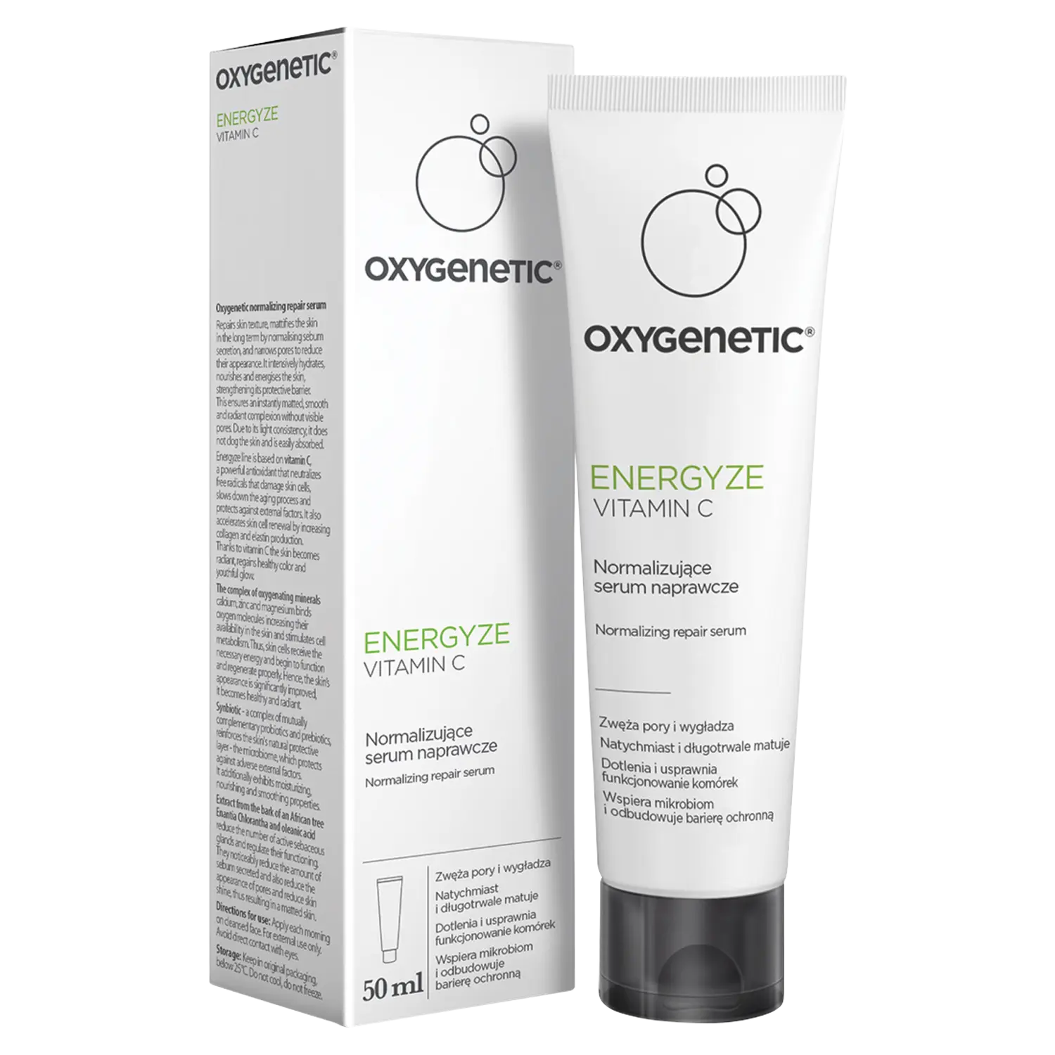 Oxygenetic Energyze Vitamin C Восстанавливающая сыворотка для лица нормализующая, 50 мл
Oxygenetic Energyze Vitamin C Восстанавливающая сыворотка для лица нормализующая, 50 мл