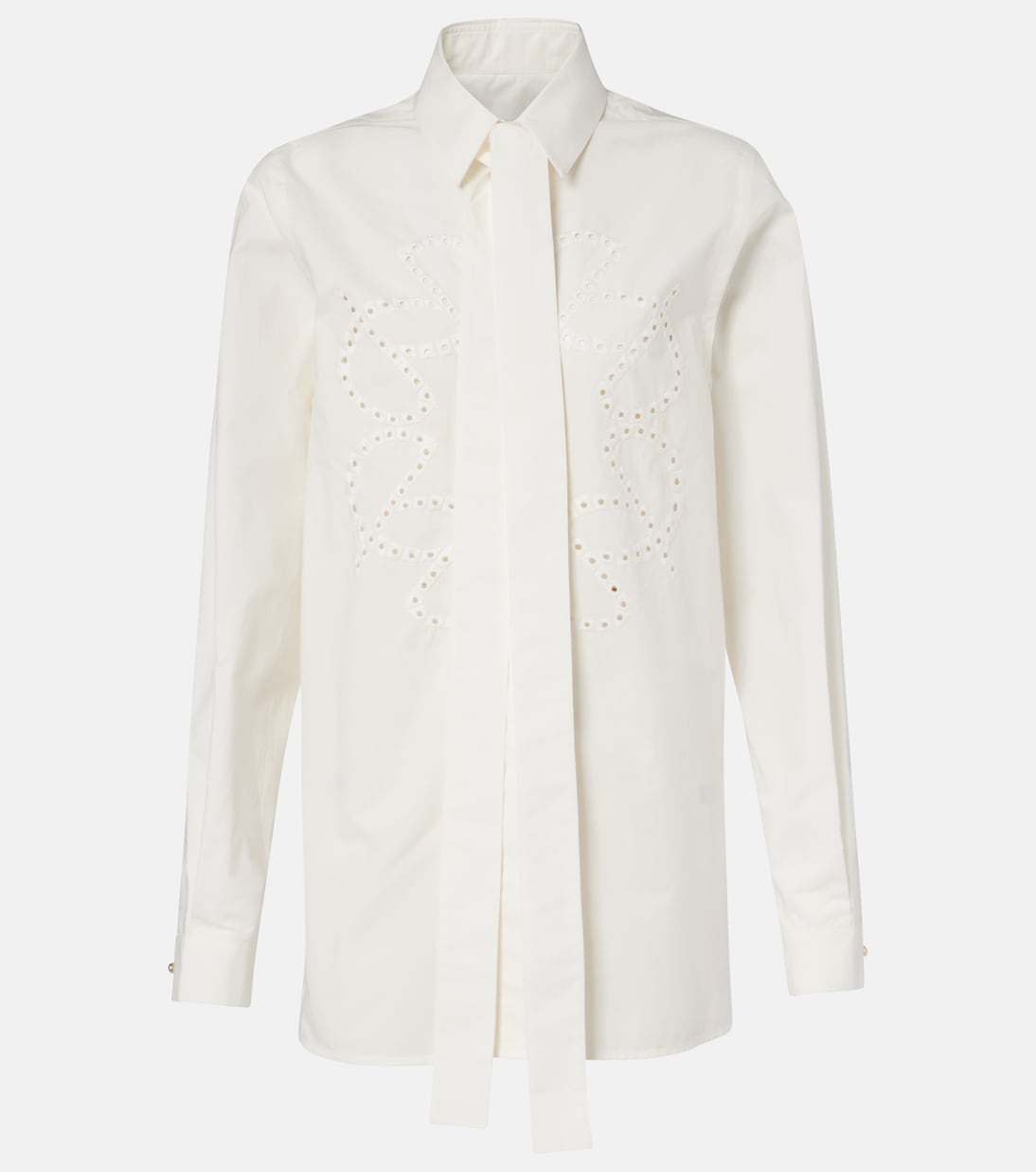 Хлопковая рубашка Elie Saab, Powder White
Хлопковая рубашка Elie Saab, Powder White