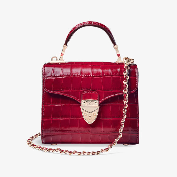 Сумка на плечо Mayfair Mini из кожи с тиснением под крокодила Aspinal Of London, красный
Сумка на плечо Mayfair Mini из кожи с тиснением под крокодила Aspinal Of London, красный