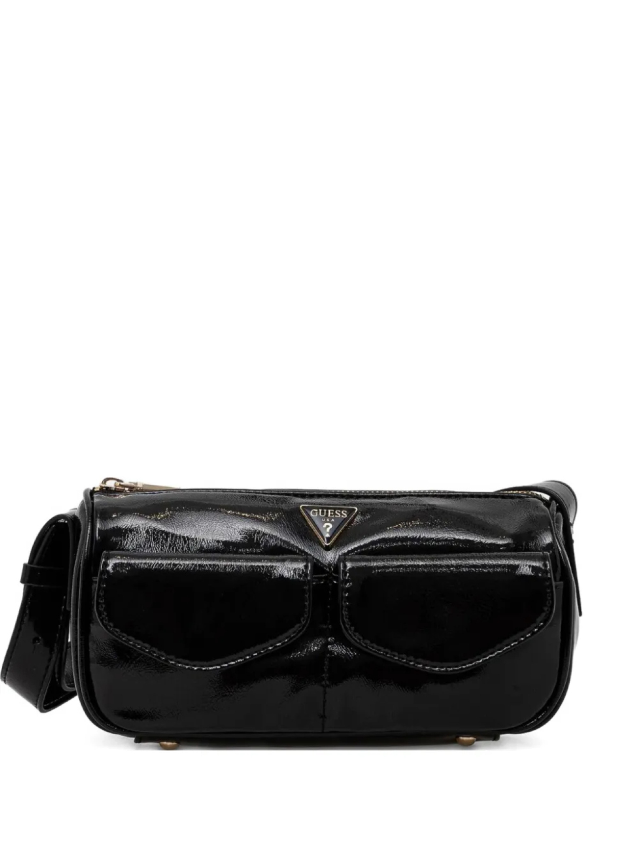 GUESS USA лакированная сумка на плечо с карманами, черный
GUESS USA лакированная сумка на плечо с карманами, черный