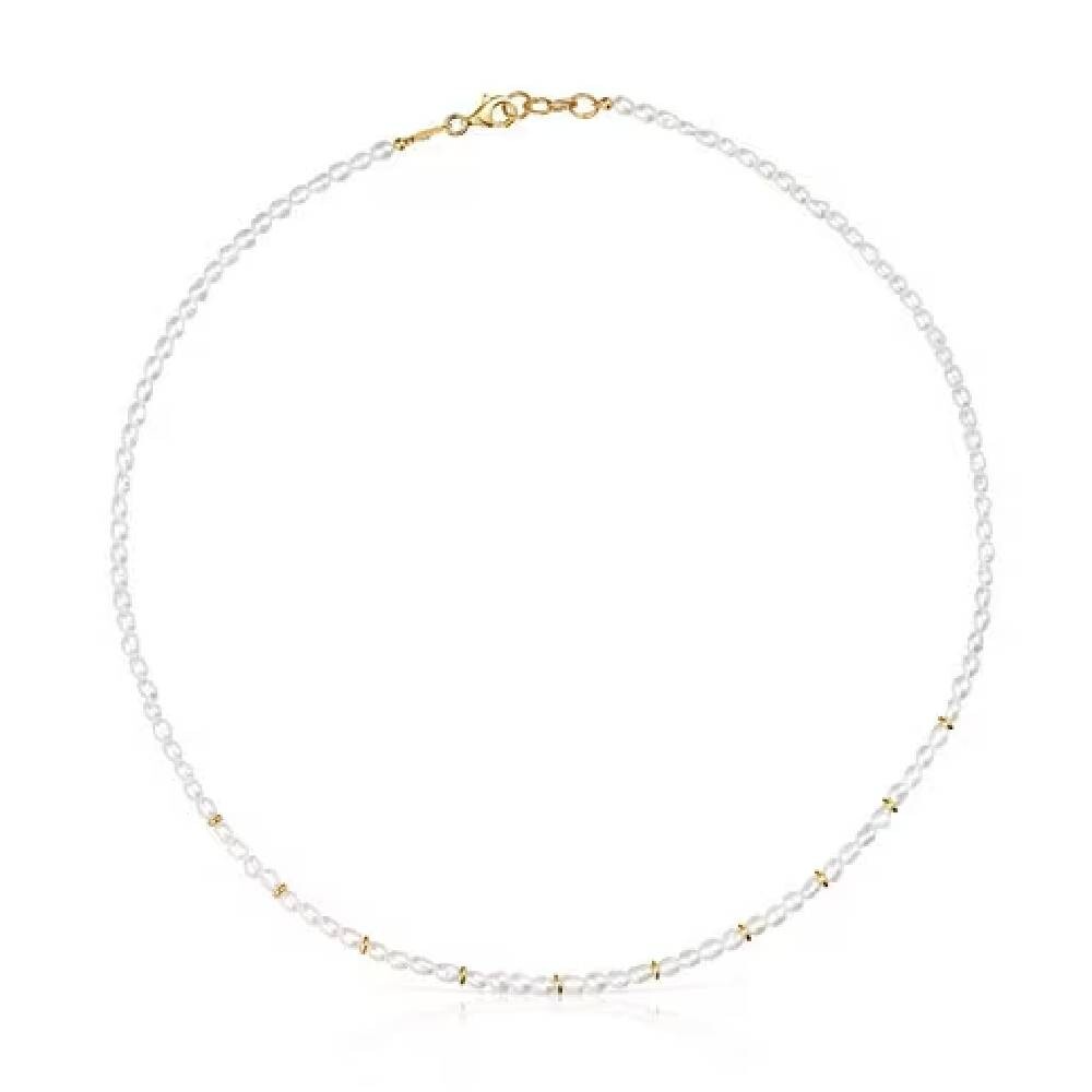 Колье-чокер Tous Cultured Pearls Gloss Choker, позолоченное серебро/жемчуг 
Колье-чокер Tous Cultured Pearls Gloss Choker, позолоченное серебро/жемчуг