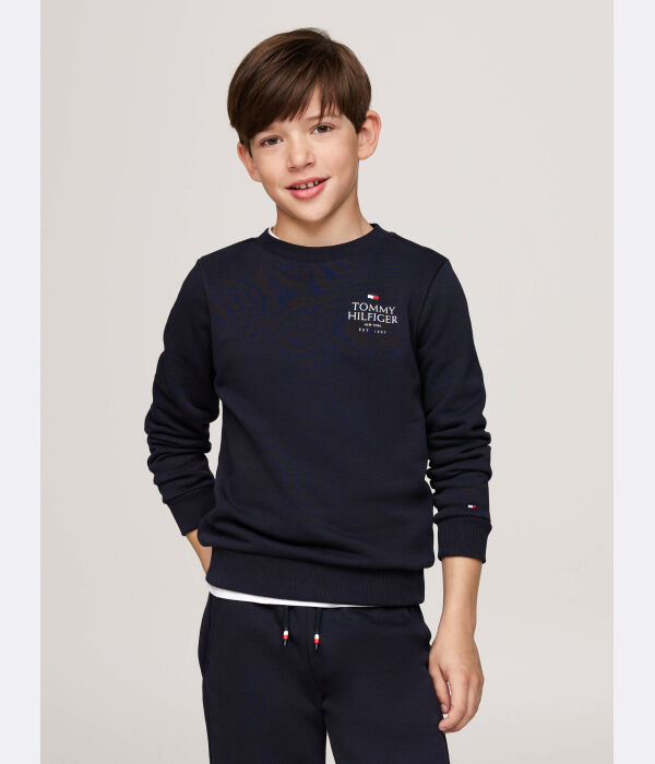 Толстовка детская Tommy Hilfiger из органического хлопка, синий 
Толстовка детская Tommy Hilfiger из органического хлопка, синий