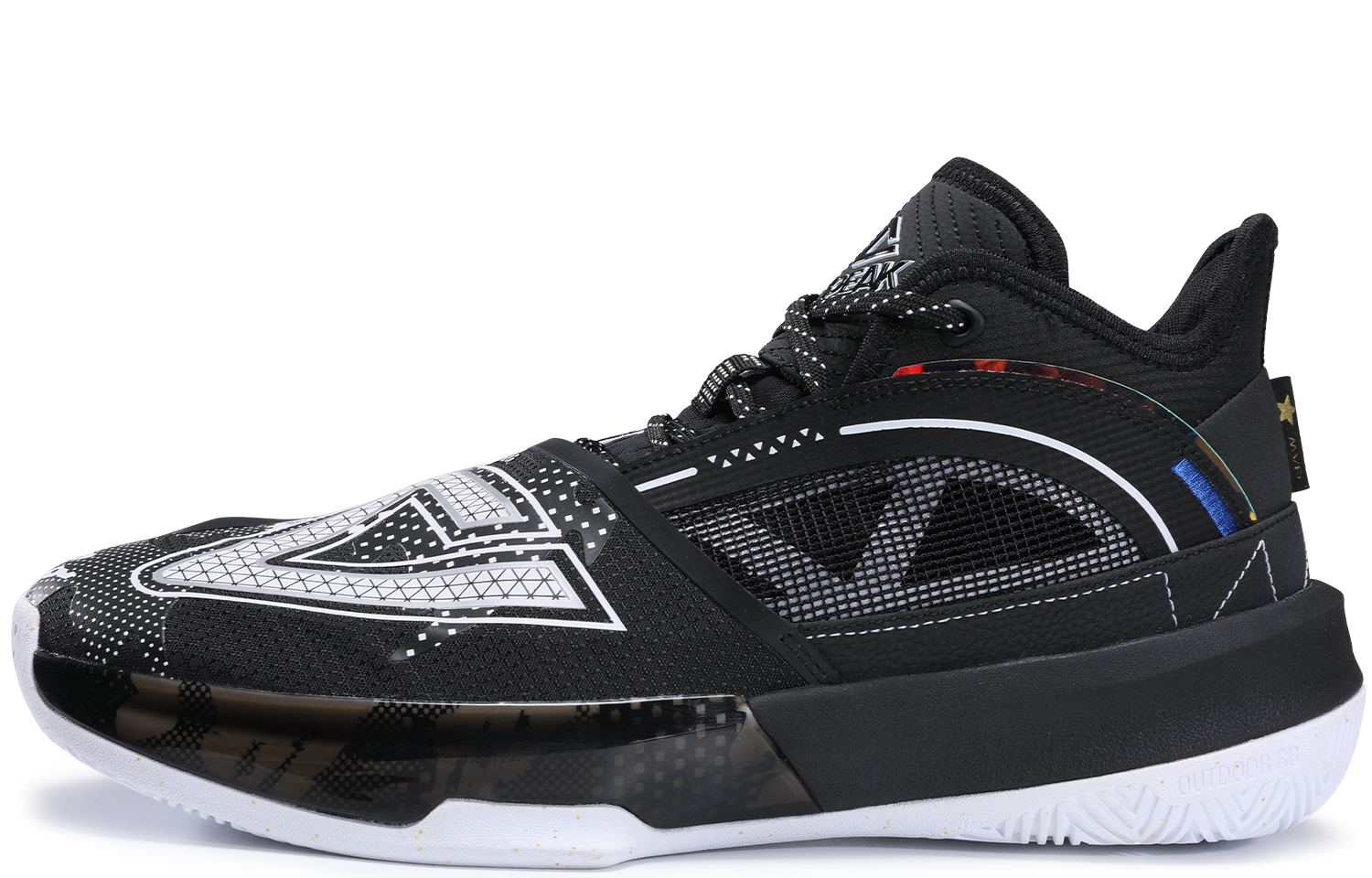 PEAK Экстремально большие баскетбольные кроссовки State Triangle 1.0 мужские мидтоп черно-белые
PEAK Экстремально большие баскетбольные кроссовки State Triangle 1.0 мужские мидтоп черно-белые