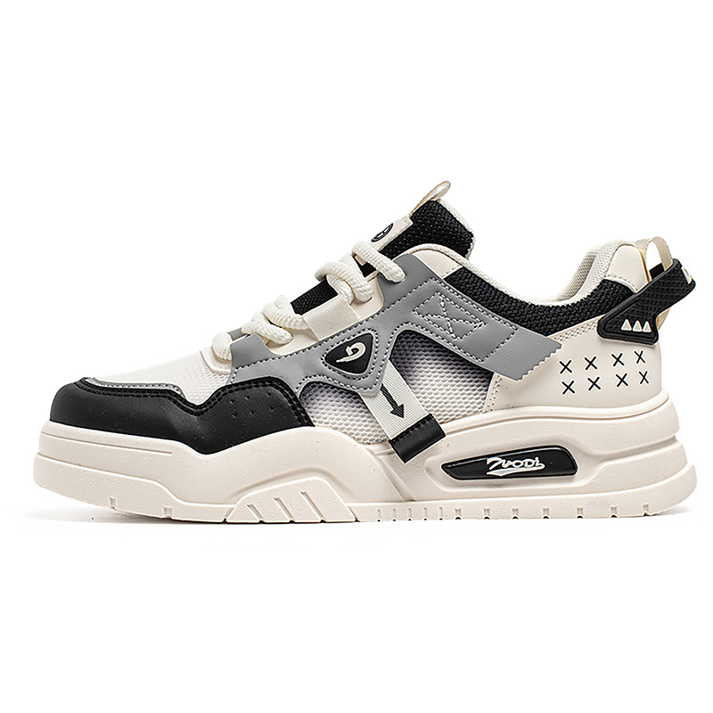 Низкие мужские кроссовки для скейтбординга с противоскользящими амортизаторами и износостойкими свойствами BTR, Beige Black 
Низкие мужские кроссовки для скейтбординга с противоскользящими амортизаторами и износостойкими свойствами BTR, Beige Black