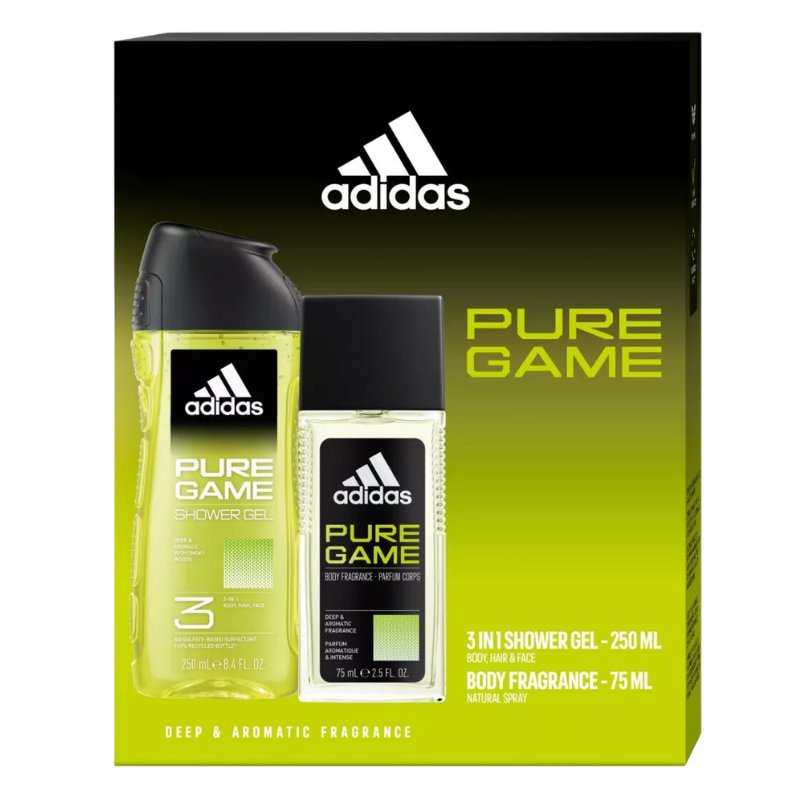 Adidas Pure Game, набор косметики по уходу за телом, 2 шт. 
Adidas Pure Game, набор косметики по уходу за телом, 2 шт.