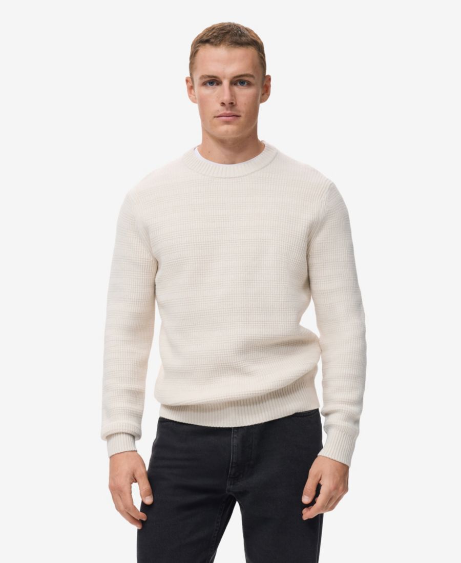 Мужской структурированный вязаный свитер MANGO, Off White
Мужской структурированный вязаный свитер MANGO, Off White