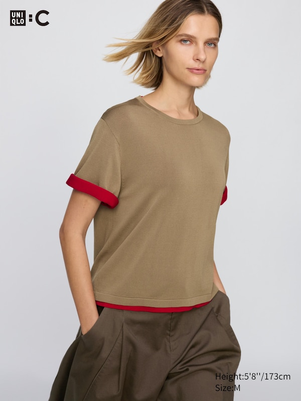Вязаная футболка boxy Uniqlo, 32 beige
Вязаная футболка boxy Uniqlo, 32 beige