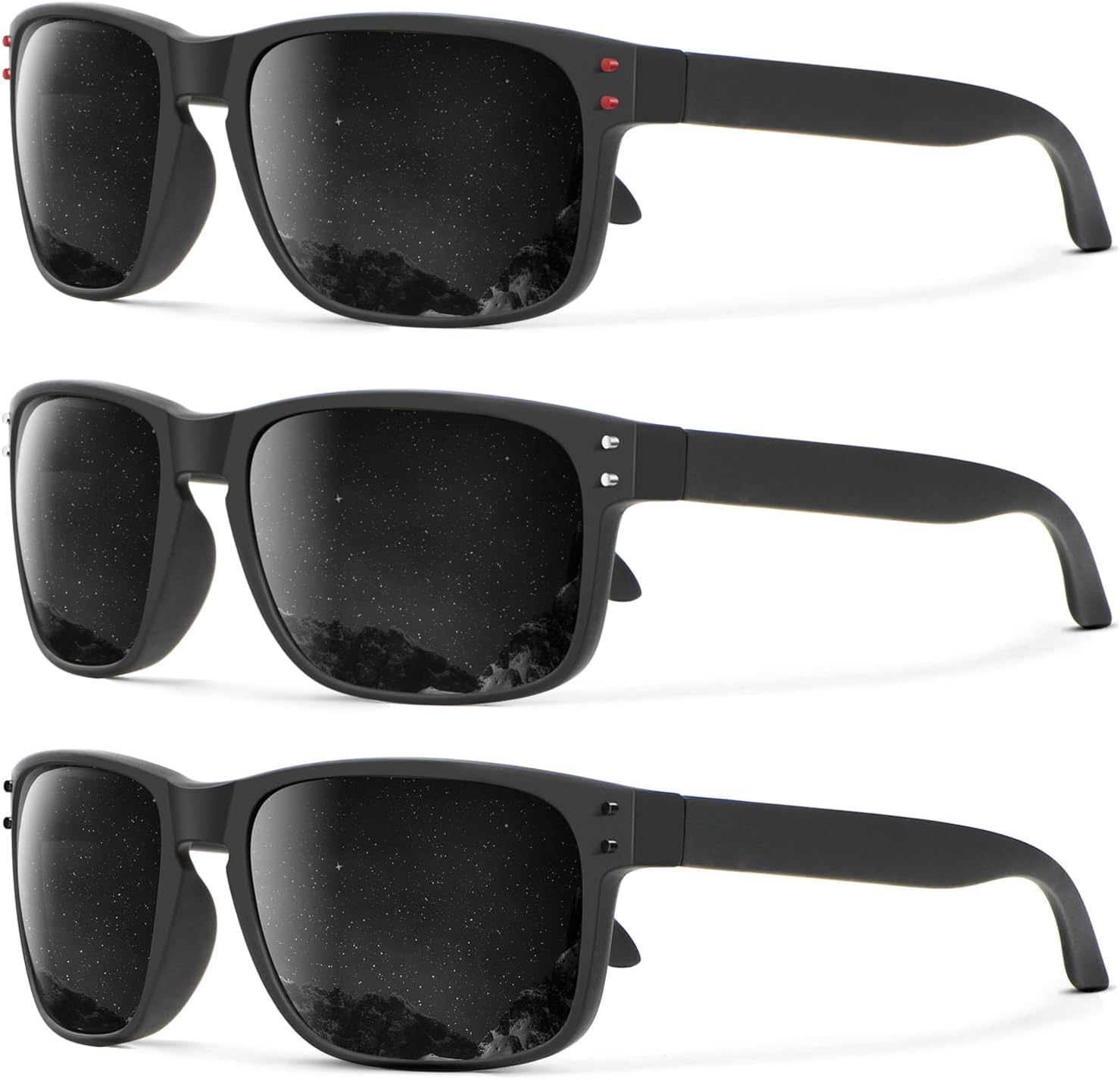 Поляризованные солнцезащитные очки KALIYADI для мужчин и женщин в винтажном стиле, подходят для рыбалки, бега, вождения и защиты от УФ-излучения, (3 Pack) Grey & Black Rivet/Grey & Silver Rivet/Grey & Red Rivet
Поляризованные солнцезащитные очки KALIYADI для мужчин и женщин в винтажном стиле, подходят для рыбалки, бега, вождения и защиты от УФ-излучения, (3 Pack) Grey & Black Rivet/Grey & Silver Rivet/Grey & Red Rivet