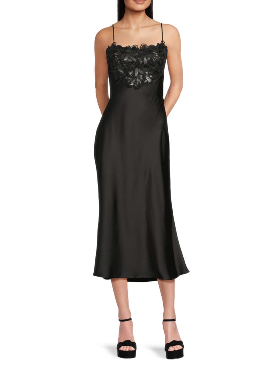 Платье-миди из атласа с вышивкой Elora Ramy Brook, цвет Black Floral
Платье-миди из атласа с вышивкой Elora Ramy Brook, цвет Black Floral