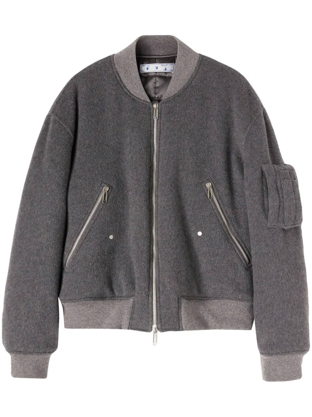 Бомбер с вышивкой OFF-WHITE, серый
Бомбер с вышивкой OFF-WHITE, серый