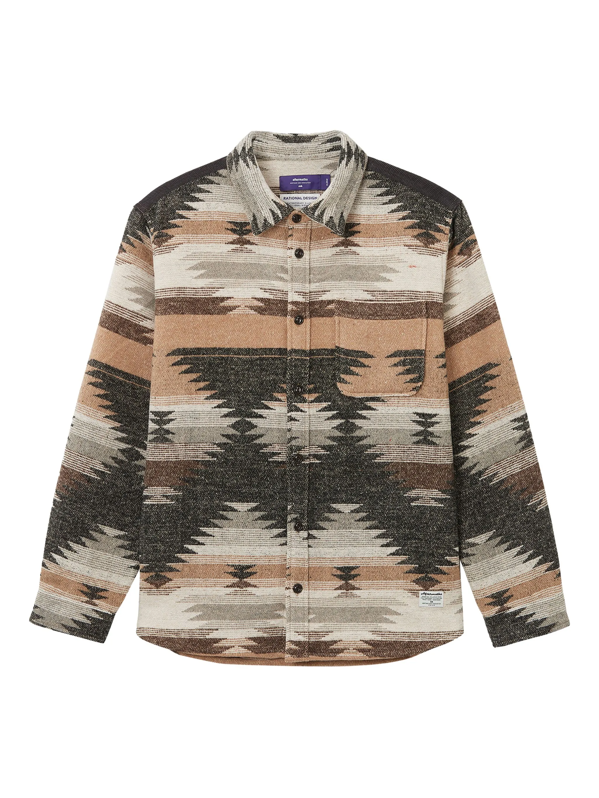 Рубашка с нагрудным карманом и узором икат Aftermaths, серый
Рубашка с нагрудным карманом и узором икат Aftermaths, серый