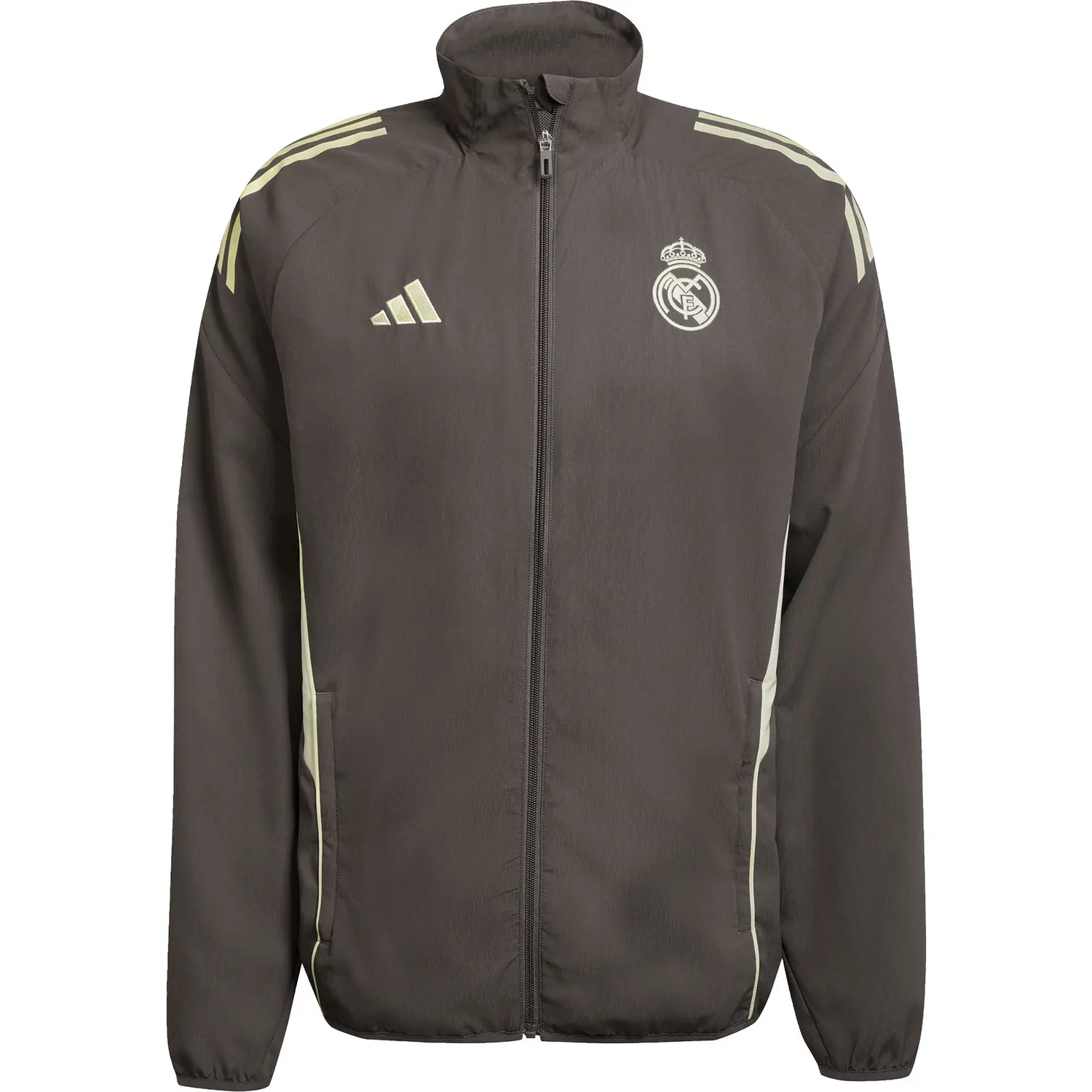 Мужская предматчевая куртка "Реал Мадрид" сезона 2025/2026 Adidas, серый/зеленый
Мужская предматчевая куртка "Реал Мадрид" сезона 2025/2026 Adidas, серый/зеленый