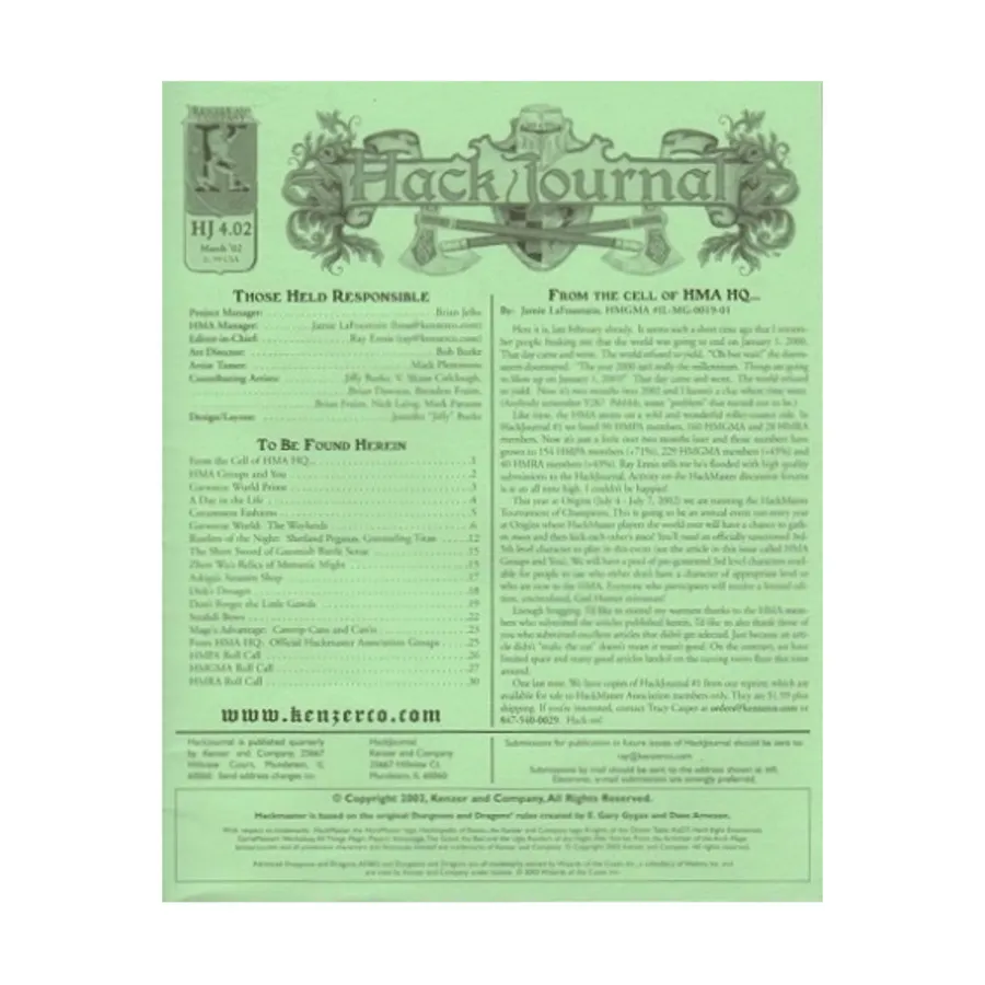 Журнал #4.02 "The Waylands, Askiga's Assassin Shop", HackJournal
Журнал #4.02 "The Waylands, Askiga's Assassin Shop", HackJournal