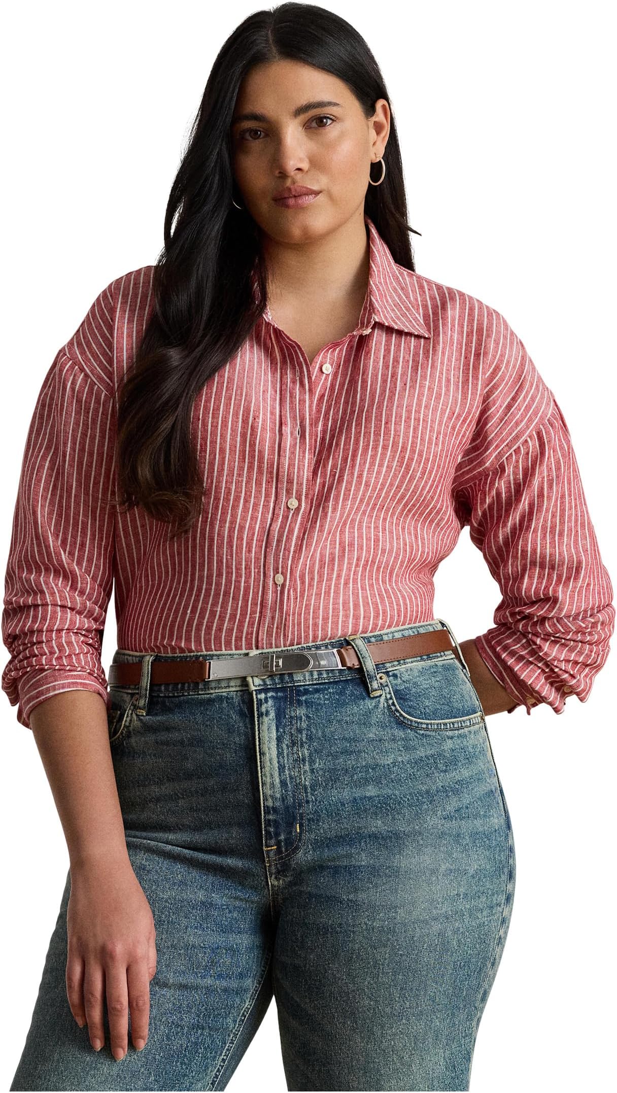 Рубашка Lauren Ralph Lauren Plus Size Relaxed Fit Striped Linen Shirt, цвет Light Red/White
Рубашка Lauren Ralph Lauren Plus Size Relaxed Fit Striped Linen Shirt, цвет Light Red/White
