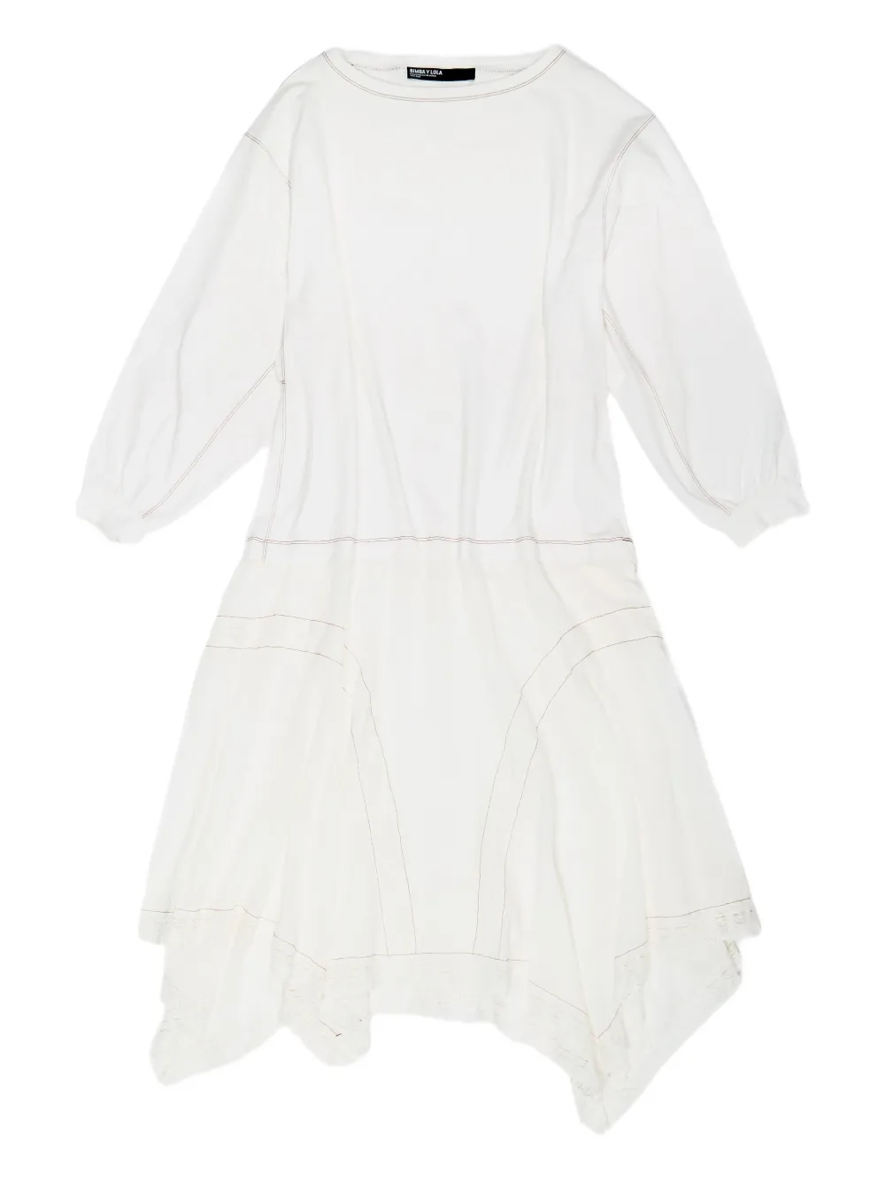 Хлопковое платье с кружевной отделкой Bimba y Lola, белый 
Хлопковое платье с кружевной отделкой Bimba y Lola, белый