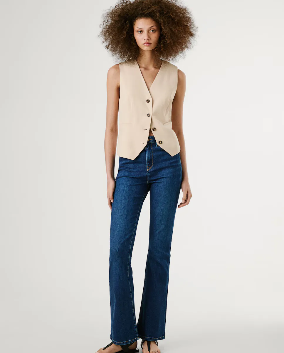 Женские джинсы-клеш с высокой посадкой из эластичной ткани Pepe Jeans, синий
Женские джинсы-клеш с высокой посадкой из эластичной ткани Pepe Jeans, синий