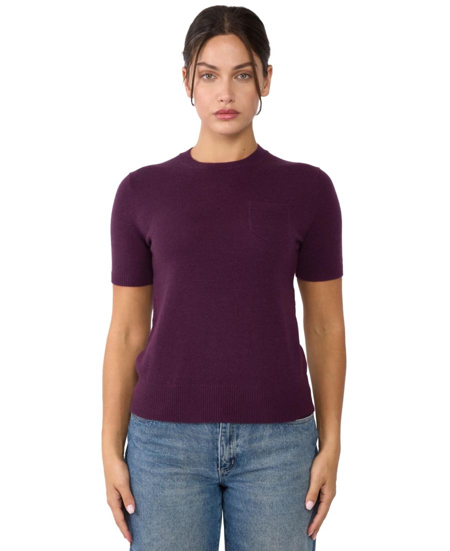 Женский свитер с короткими рукавами и круглым вырезом из 100% кашемира JENNIE LIU, Burgundy
Женский свитер с короткими рукавами и круглым вырезом из 100% кашемира JENNIE LIU, Burgundy