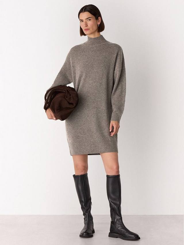 Платье-джемпер из чистой шерсти с воротником-воронкой для миниатюрных Whistles, Taupe
Платье-джемпер из чистой шерсти с воротником-воронкой для миниатюрных Whistles, Taupe