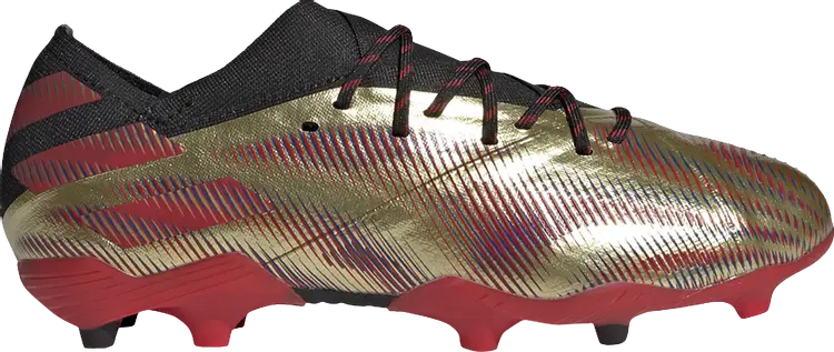 Бутсы Adidas Nemeziz Messi.1 FG J 'Tension Tape - Gold Metallic', золотой 
Бутсы Adidas Nemeziz Messi.1 FG J 'Tension Tape - Gold Metallic', золотой