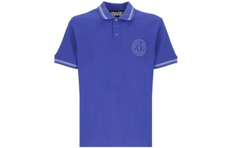 Хлопковая поло с вышитым логотипом VERSACE JEANS COUTURE, синий
Хлопковая поло с вышитым логотипом VERSACE JEANS COUTURE, синий