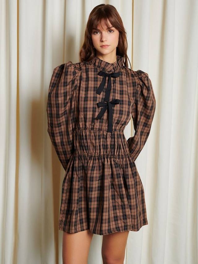 Мини-платье кайлы в клетку с рюшами на талии GHOSPELL, цвет Brown Check
Мини-платье кайлы в клетку с рюшами на талии GHOSPELL, цвет Brown Check