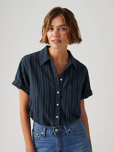 Рубашка с коротким рукавом Darlene из льняной смеси Levi's, цвет Navy Blazer - Blue
Рубашка с коротким рукавом Darlene из льняной смеси Levi's, цвет Navy Blazer - Blue
