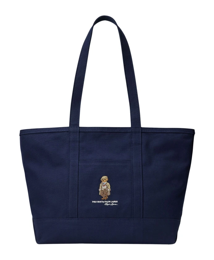 Средняя холщовая сумка-тоут с изображением медведя Ralph Lauren, синий
Средняя холщовая сумка-тоут с изображением медведя Ralph Lauren, синий