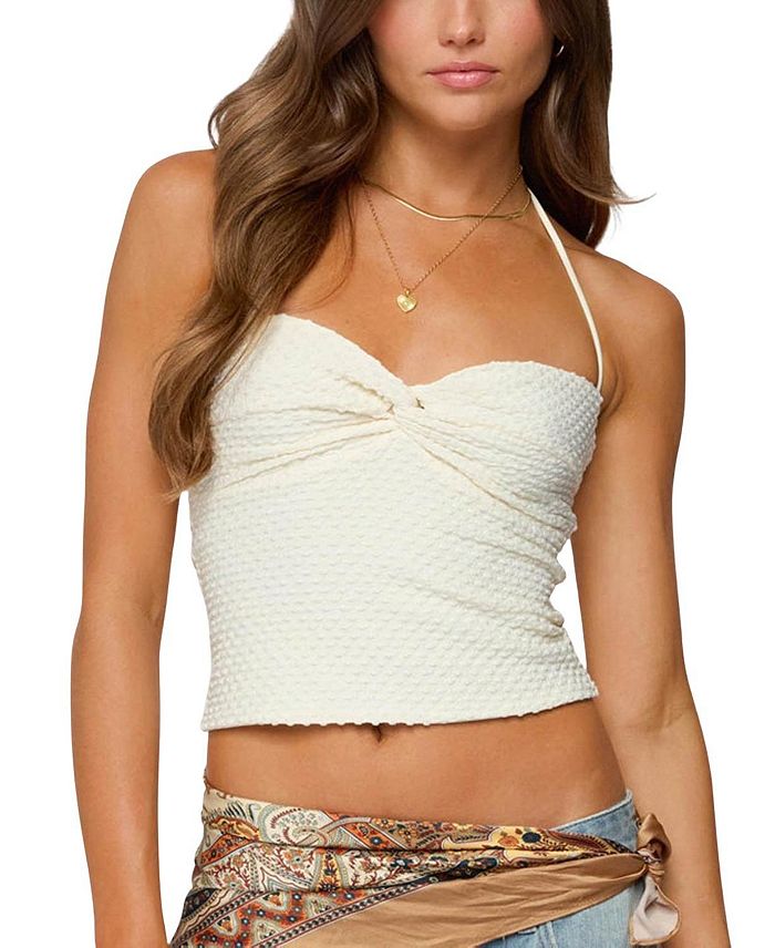 Zoee Топ-халтер с асимметричным плетением Edikted, слоновая кость/кремовый
Zoee Топ-халтер с асимметричным плетением Edikted, слоновая кость/кремовый