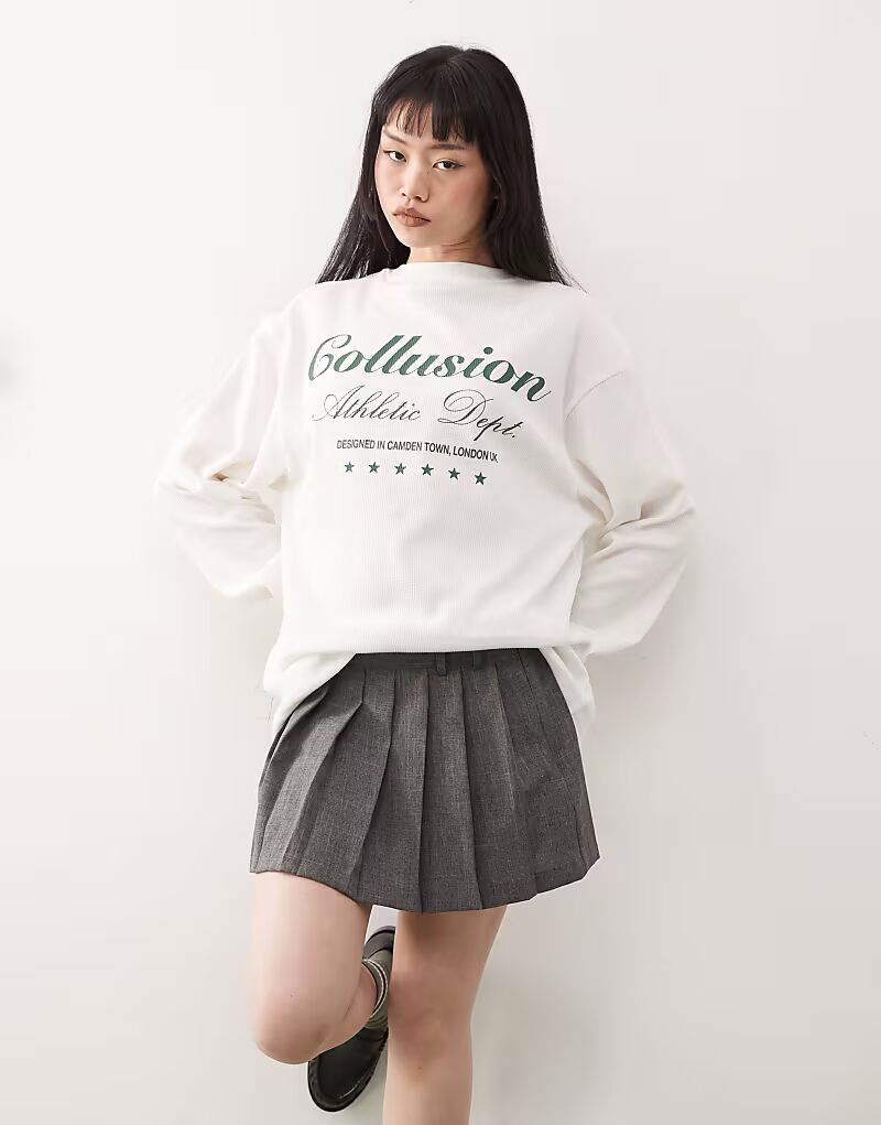 Мини-килт COLLUSION со складками серого цвета
Мини-килт COLLUSION со складками серого цвета