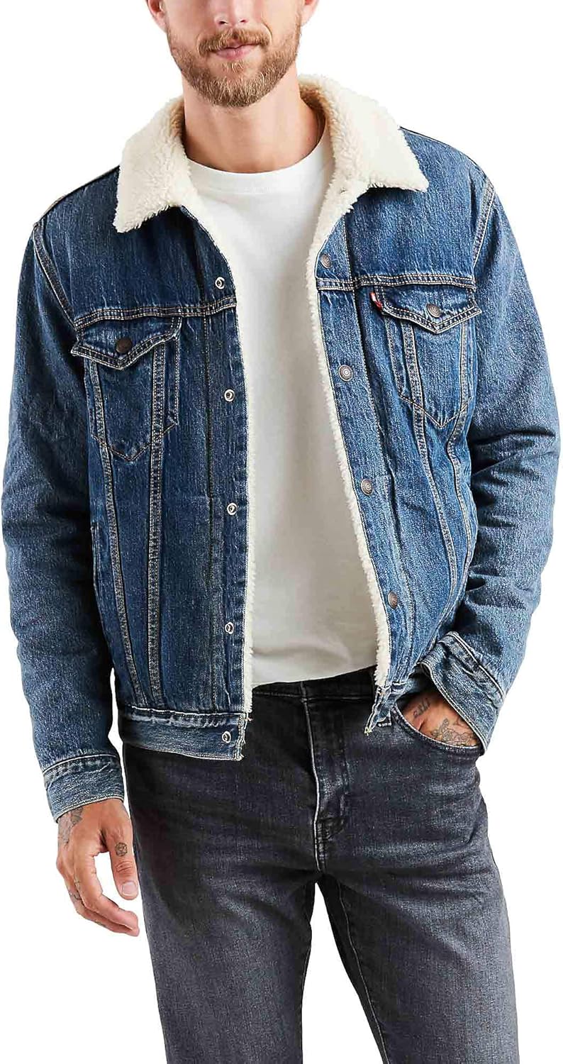 Мужские куртки Levi's Type 3 Sherpa Trucker, синие, Mays
Мужские куртки Levi's Type 3 Sherpa Trucker, синие, Mays