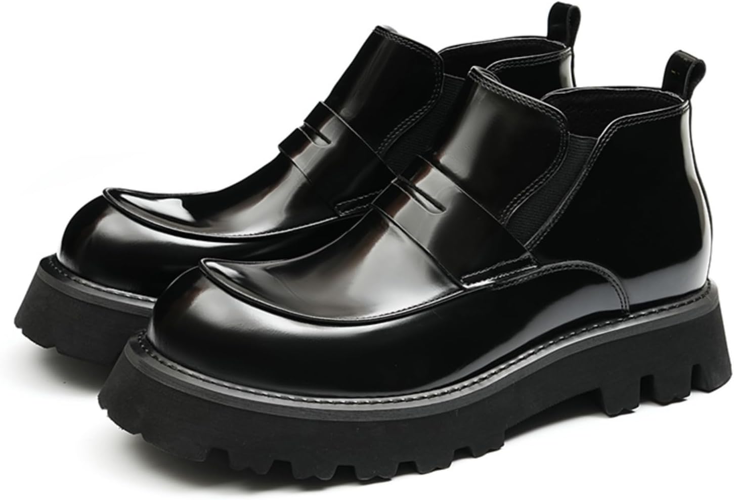 Мужские кожаные челси с круглым носком, из натуральной лакированной кожи, мужские ботинки с противоскользящей резиновой подошвой, подходят для вечеринок, торжественных мероприятий, свадеб, повседневной носки Neweyesee, черный
Мужские кожаные челси с круглым носком, из натуральной лакированной кожи, мужские ботинки с противоскользящей резиновой подошвой, подходят для вечеринок, торжественных мероприятий, свадеб, повседневной носки Neweyesee, черный