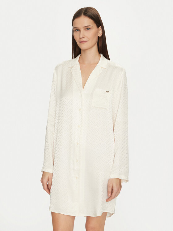Ночная рубашка стандартного кроя 50535756 Boss, белый
Ночная рубашка стандартного кроя 50535756 Boss, белый