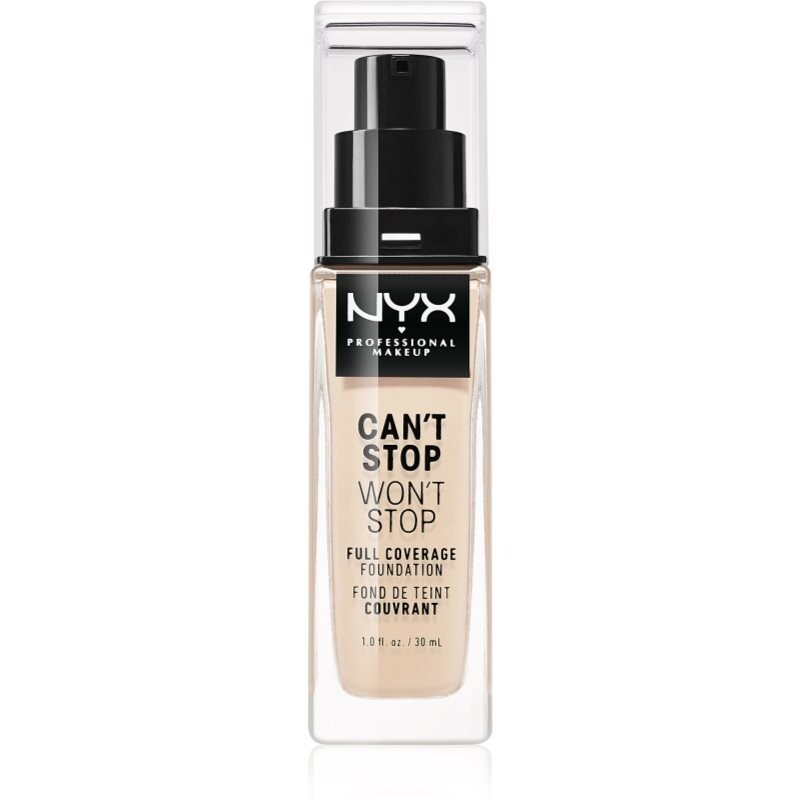 NYX Professional Makeup Can't Stop Won't Stop Full Coverage Foundation тональная основа с плотным покрытием оттенка 1.3 Light Porcelain 30 мл Inna Marka 
NYX Professional Makeup Can't Stop Won't Stop Full Coverage Foundation тональная основа с плотным покрытием оттенка 1.3 Light Porcelain 30 мл Inna Marka
