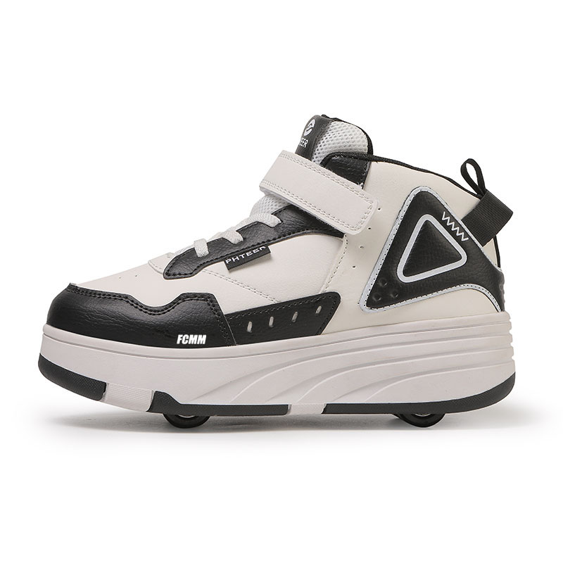 Износостойкие водостойкие сбалансированные кроссовки для скейтбординга для детей FCMM, черный/белый 
Износостойкие водостойкие сбалансированные кроссовки для скейтбординга для детей FCMM, черный/белый