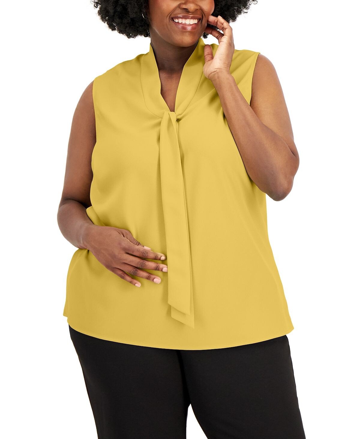 Плюс размер топ с бантом Kasper
Плюс размер топ с бантом Kasper