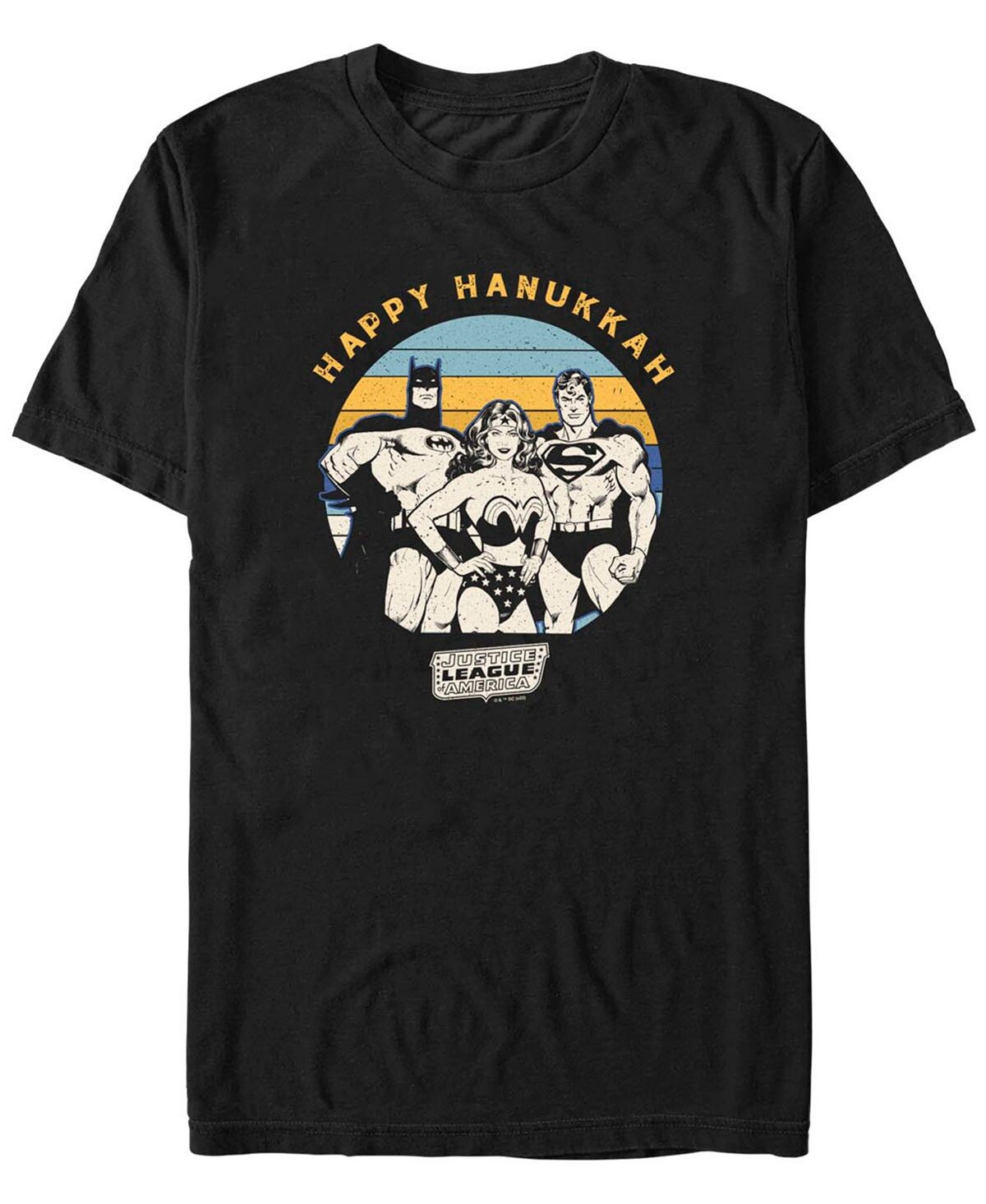 Мужская футболка с короткими рукавами «лига справедливости» в стиле ретро «ханука» Fifth Sun, черный
Мужская футболка с короткими рукавами «лига справедливости» в стиле ретро «ханука» Fifth Sun, черный