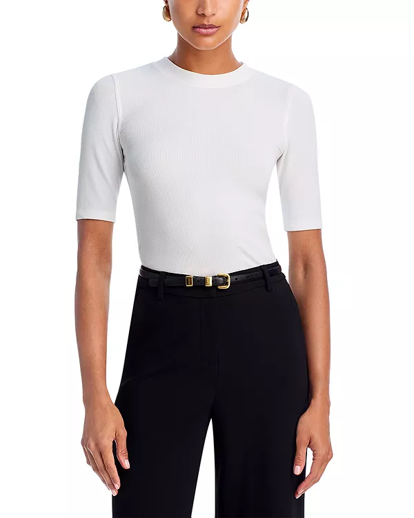 Футболка с круглым вырезом в рубчик Frame, белый
Футболка с круглым вырезом в рубчик Frame, белый