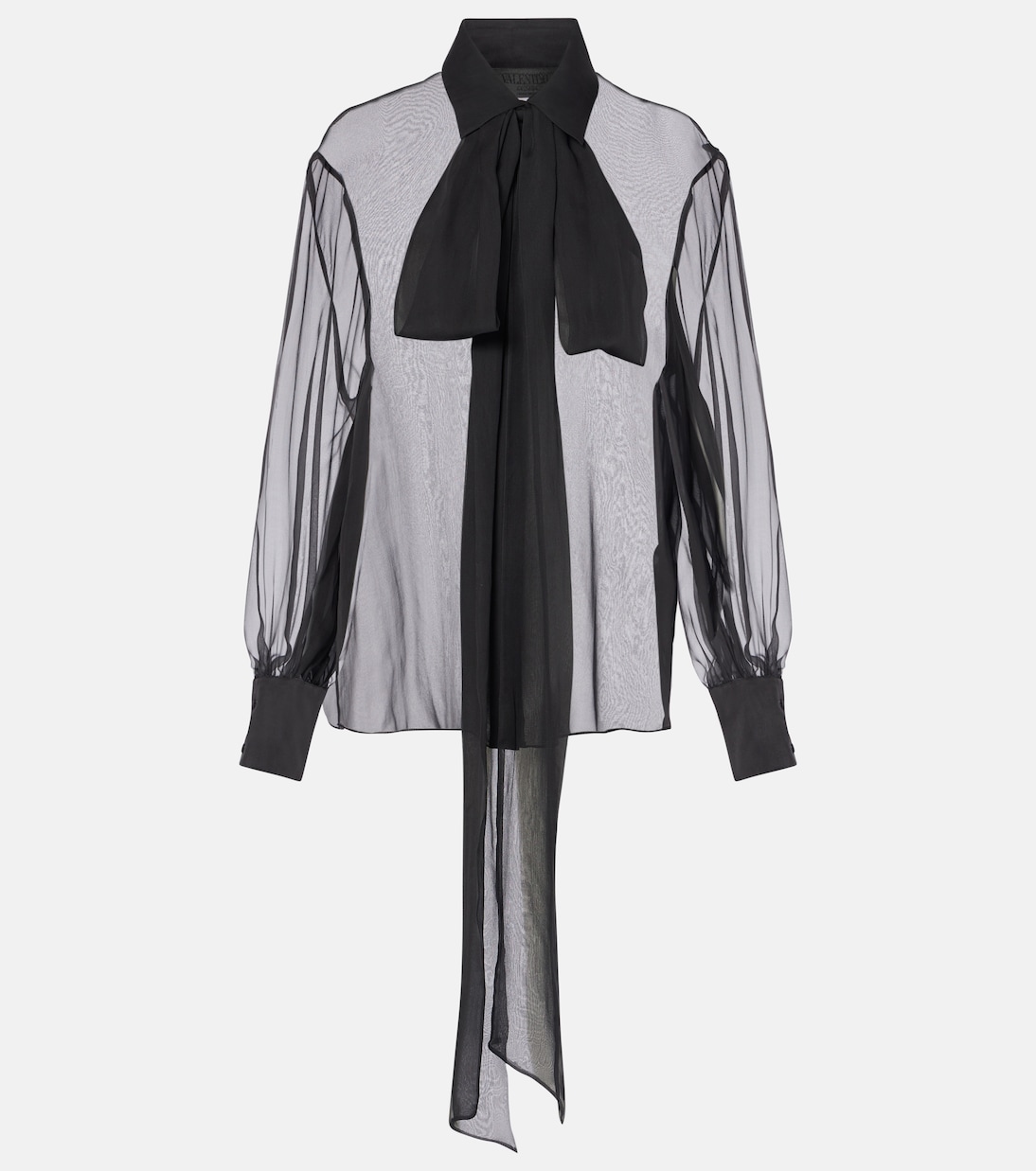 Блузка из прозрачного шелкового шифона с шарфом Valentino, Nero
Блузка из прозрачного шелкового шифона с шарфом Valentino, Nero