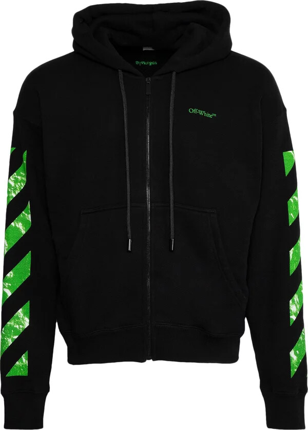 Худи Off-White Moon Cam Arrow Zip Skate, черный/зеленый 
Худи Off-White Moon Cam Arrow Zip Skate, черный/зеленый