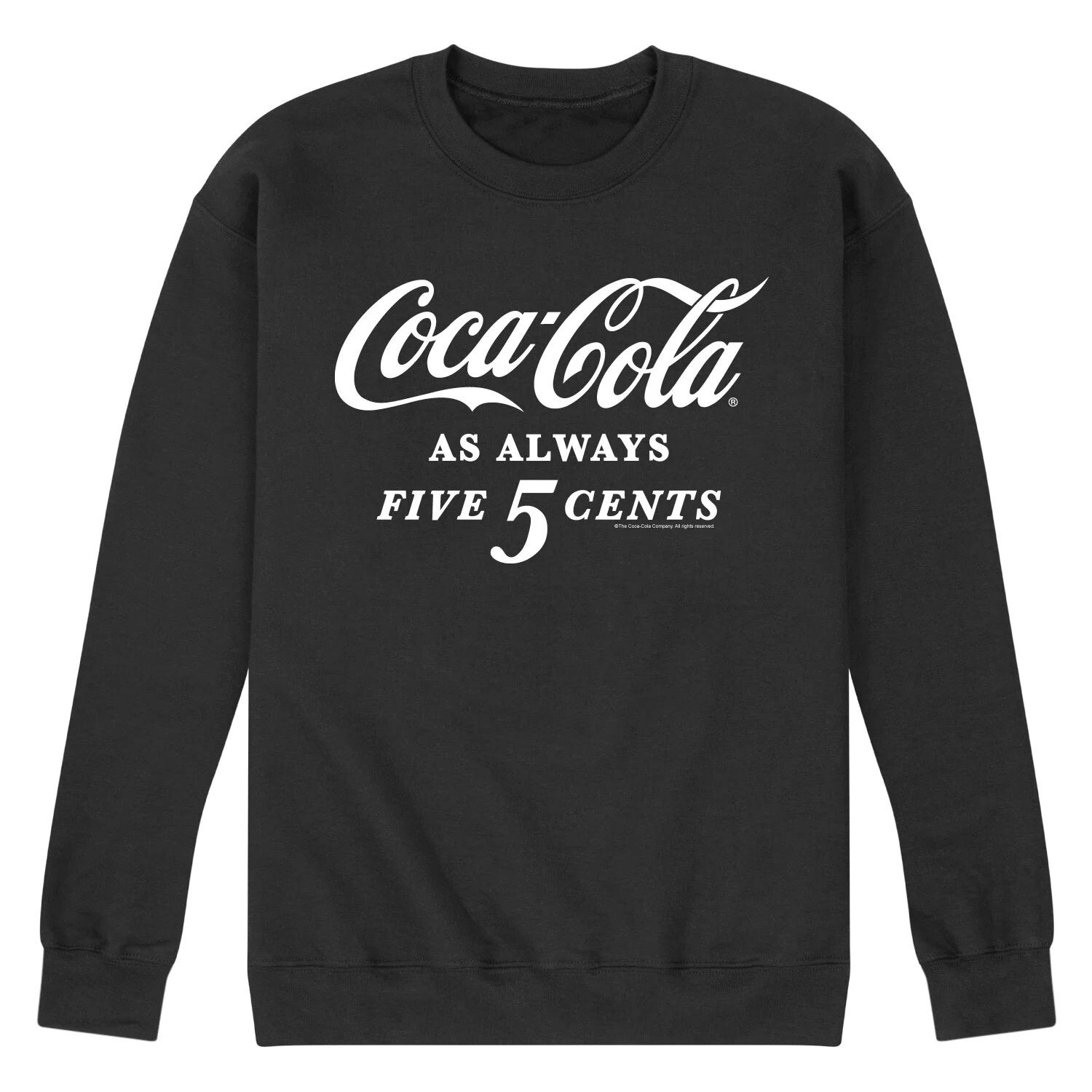 Мужской флисовый свитшот с рисунком Coca-Cola Five Cents Licensed Character
Мужской флисовый свитшот с рисунком Coca-Cola Five Cents Licensed Character