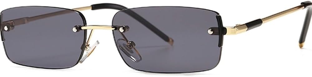 Узкие прямоугольные солнцезащитные очки для мужчин без оправы, металлические, маленькие, в стиле ретро, солнцезащитные очки для мужчин с защитой от УФ-излучения UV400, золотистые, синие, зеленые WNCKSQ, Gold With Black
Узкие прямоугольные солнцезащитные очки для мужчин без оправы, металлические, маленькие, в стиле ретро, солнцезащитные очки для мужчин с защитой от УФ-излучения UV400, золотистые, синие, зеленые WNCKSQ, Gold With Black