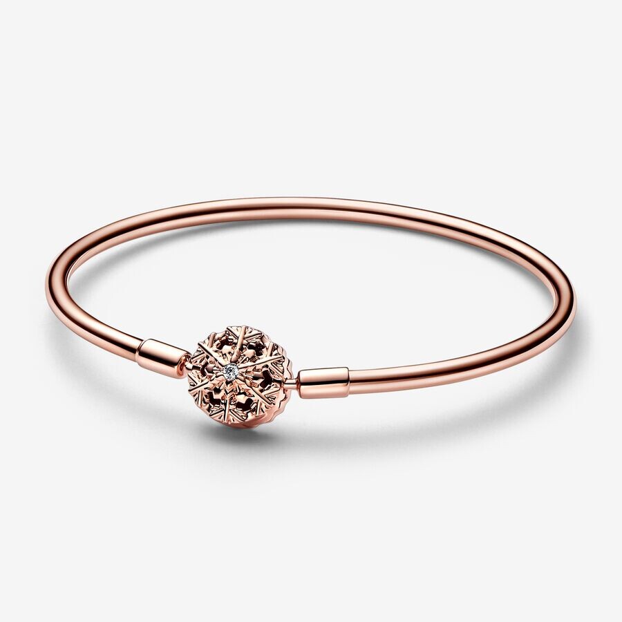 Браслет Pandora Moments Sparkling Snowflake Clasp, розовое золото
Браслет Pandora Moments Sparkling Snowflake Clasp, розовое золото