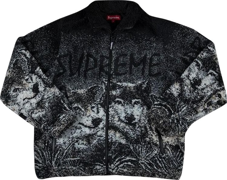 Куртка Supreme Wolf Fleece Jacket 'Black', черный 
Куртка Supreme Wolf Fleece Jacket 'Black', черный