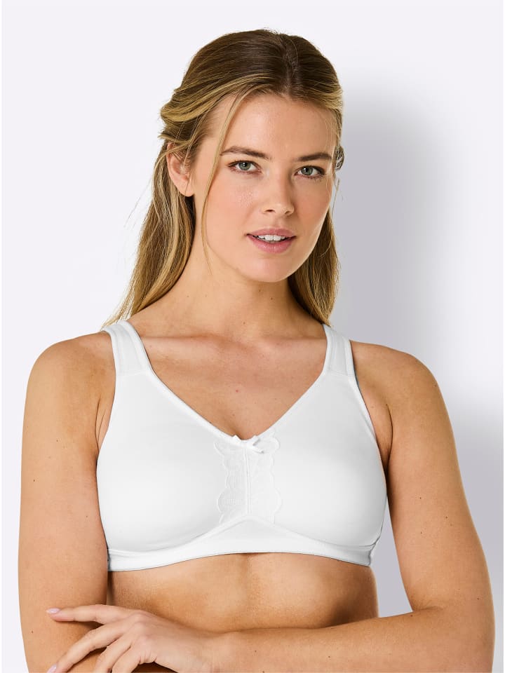 Комфортный бюстгальтер без косточек, белый цвет + белый принт WITT WEIDEN
Комфортный бюстгальтер без косточек, белый цвет + белый принт WITT WEIDEN