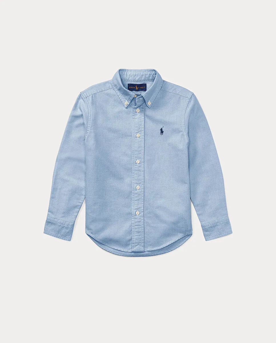 Рубашка для мальчика из хлопка голубого цвета Polo Ralph Lauren
Рубашка для мальчика из хлопка голубого цвета Polo Ralph Lauren